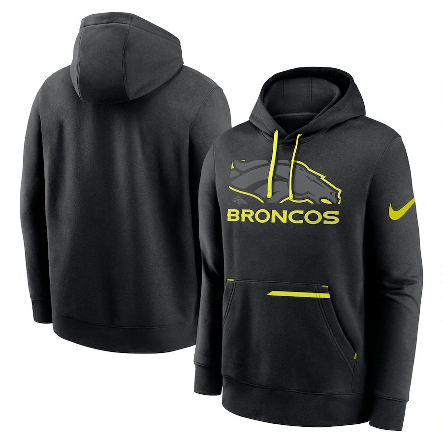 Men 2023 NFL Denver Broncos black Sweatshirt style 1->denver broncos->NFL Jersey
